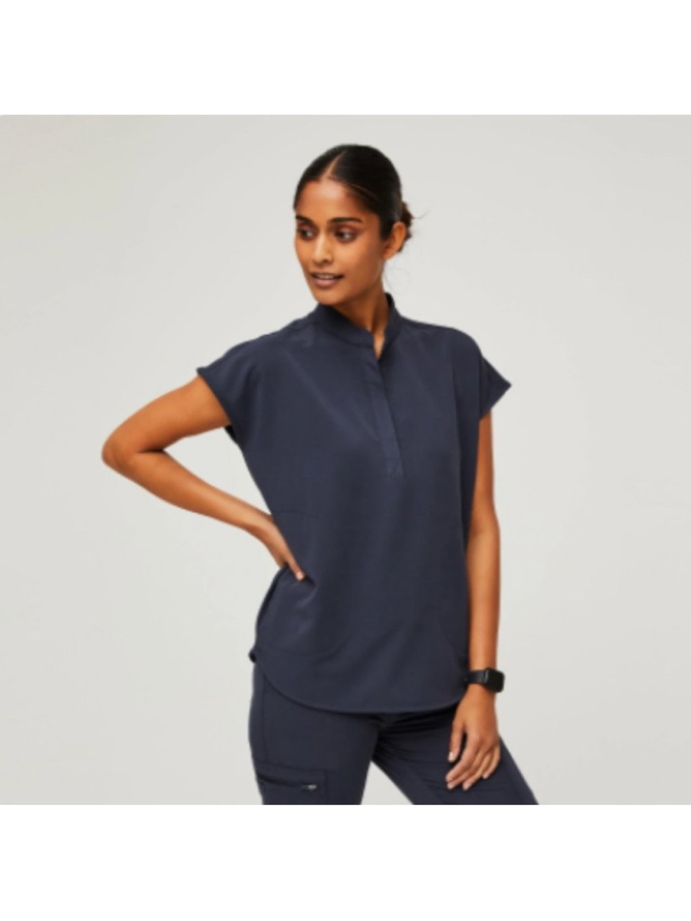 Figs Rafaela Scrub Top Quiet Navy XS Rare!